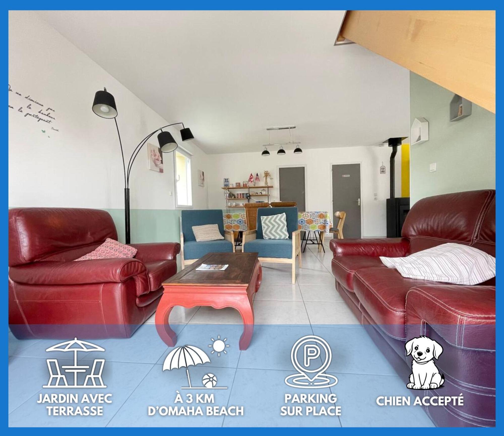 סן-לוראן-סור-מר Sweet Omaha Belle Maison Recente Lumineuse Et Cosy Bien Equipee Jardin Clos 15 Mn A Pied Plage Omaha Beach Et Proche De Bayeux & Port En Bessin מראה חיצוני תמונה